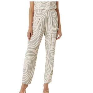 Revolve- Perry Pants S Zebra Print Wide Leg High Waist Size S Monochrome Safari